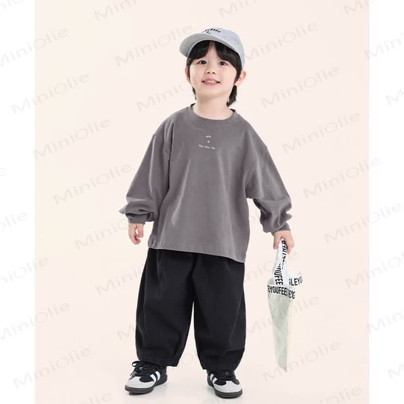 Toddler Boy Solid Color Loose Jogger Pants - image 8
