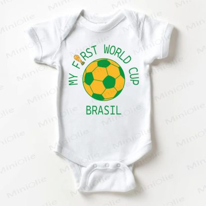 MY FIRST WORLD CUP BRASIL Baby Boys White Bodysuit - White - 18-24M - image 1