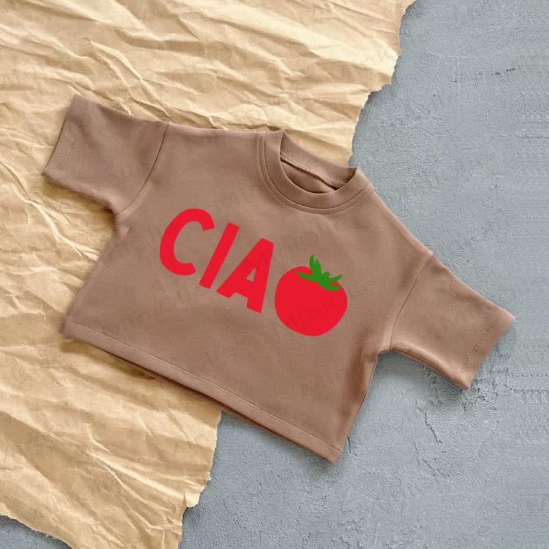 CIAO Baby Tomato Summer Casual T-Shirt - Brown - 2-3T - image 3