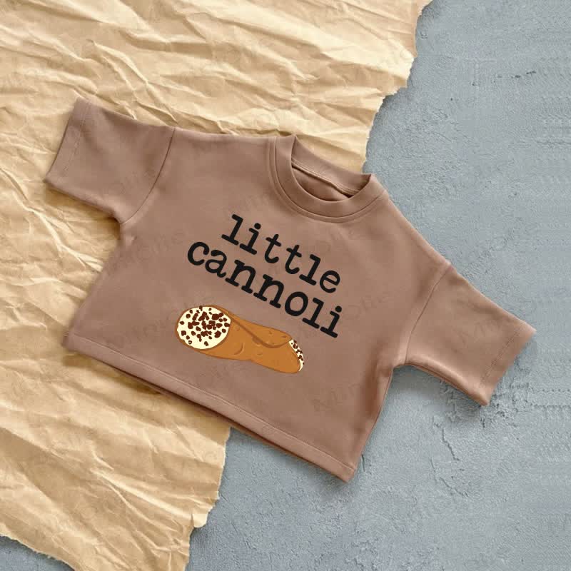 LITTLE CANNOLI Baby Summer Casual T-shirt - Brown - 2-3T - image 3