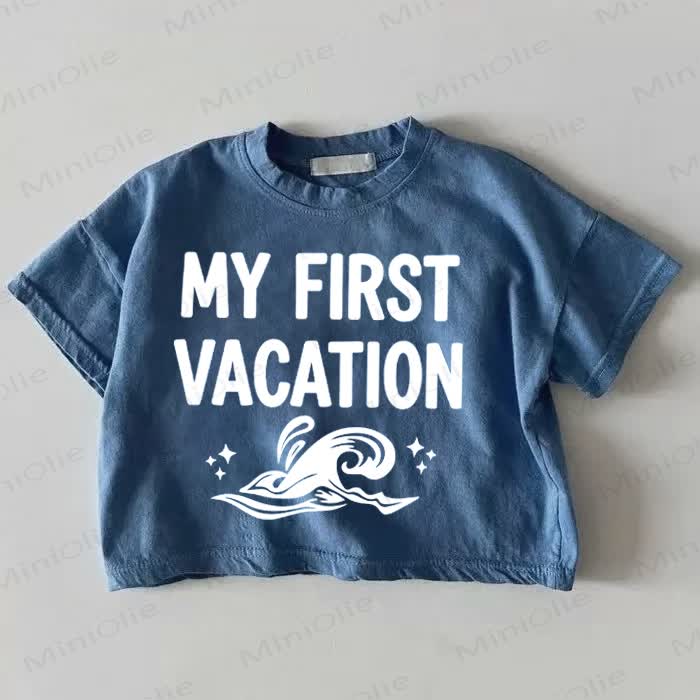 MY FIRST VACATION Baby Ocean Blue T-shirt - Blue - 18-24M - image 1