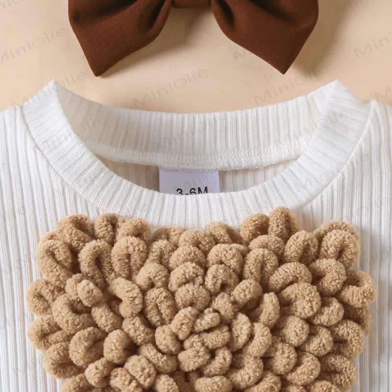 Baby Heart Skirtd Bodysuit with Headband - image 10