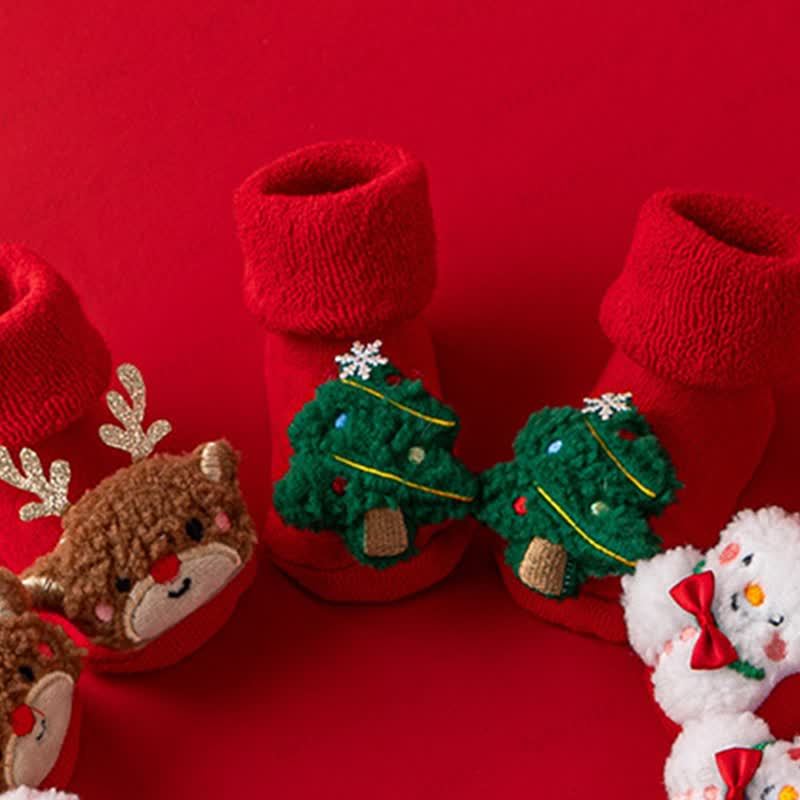 Baby Toddler Fleece Lined Christmas Socks - image 12