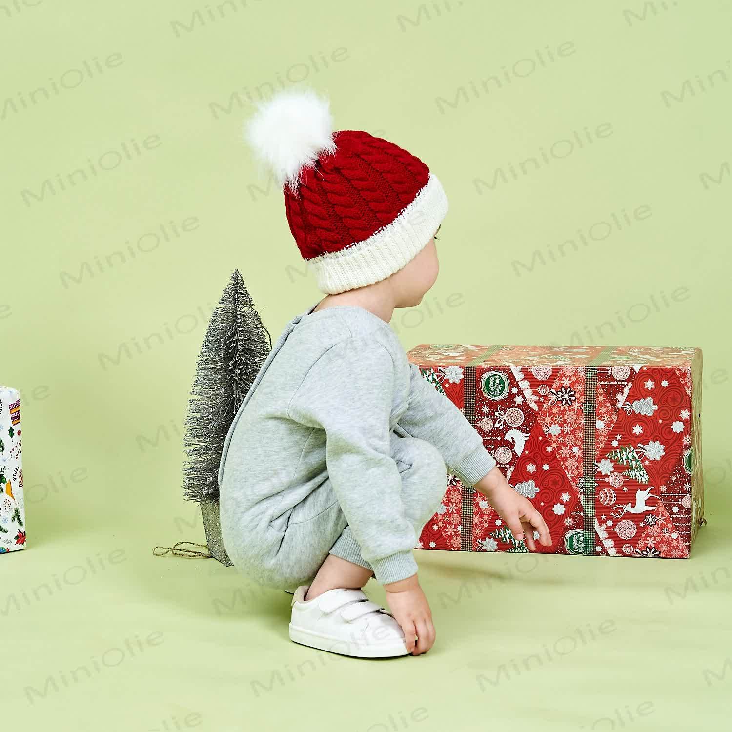 Baby Plush Twist Christmas Knitted Beanie - image 9