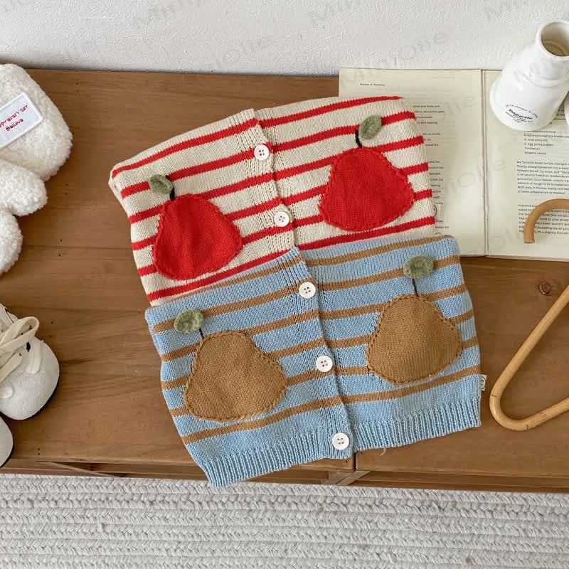 Baby Toddler Apple Striped Cardigan - image 15