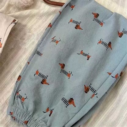 Toddler Cute Dachshund Jogger Pants - Blue - 8Y - image 3