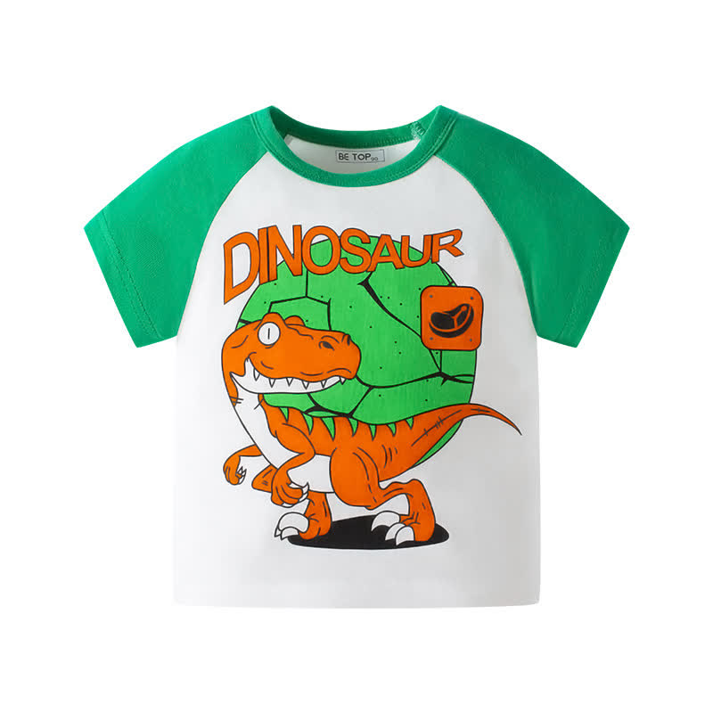 DINOSAUR Kid Boy Raglan T-Shirt - Green - 10Y - image 3