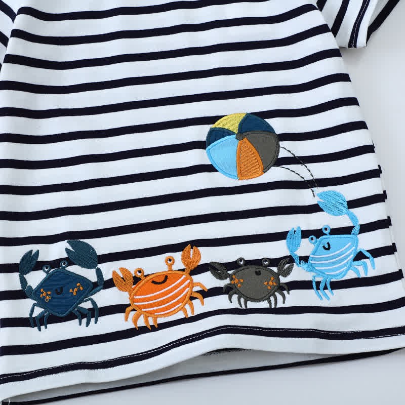 Toddler Boy Crabs Embroidered T-Shirt - image 4