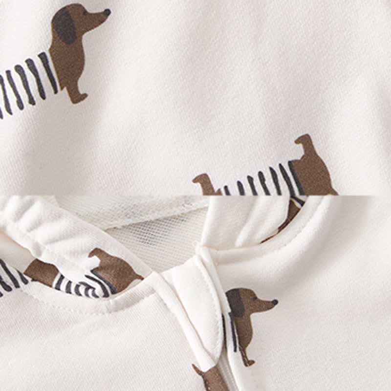 Baby Dinosaur Dachshund Moon Hooded Romper - image 10