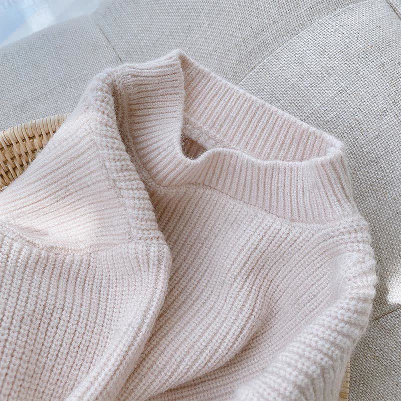 Baby Toddler Solid Color Loose Sweater - image 8