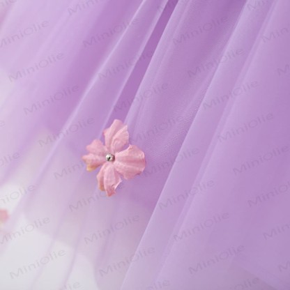 Toddler Flower Tulle Bow Suspenders Dress - image 6