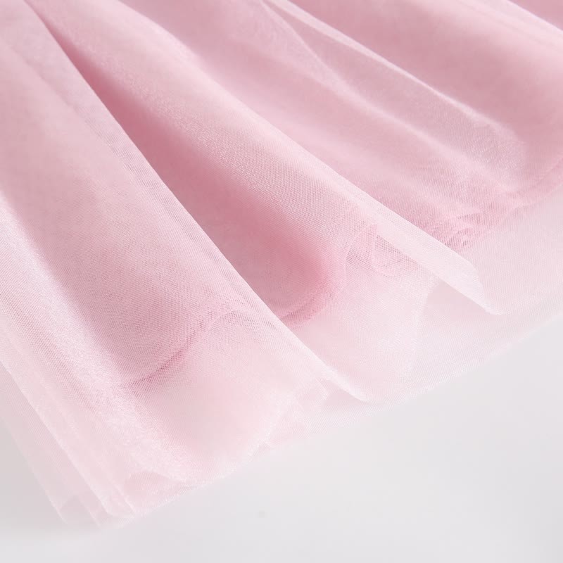 Baby Toddler Solid Color Tulle Bow Dress - image 7