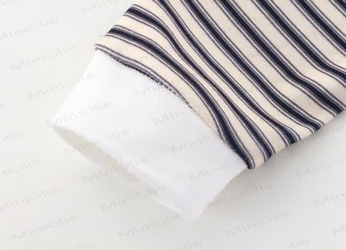 Baby Crew Neck Striped Romper - image 6