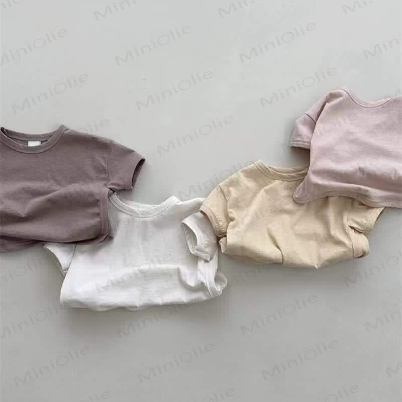 Baby Comfort Solid Color Simple T-shirt - image 2