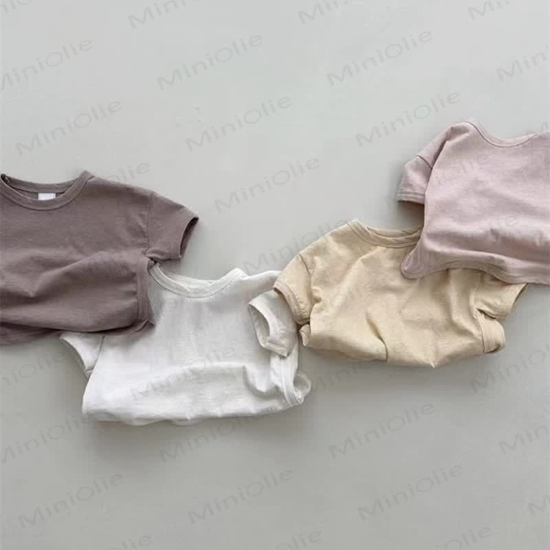 Baby Comfort Solid Color Simple T-shirt - image 2