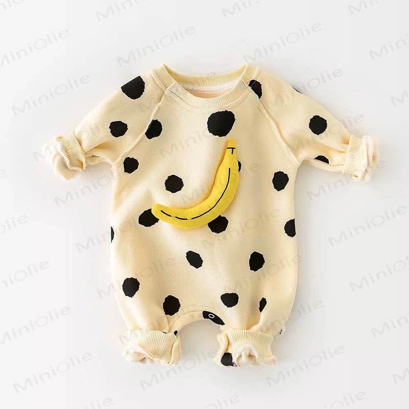 HAPPY SMILE Baby Banana Striped Romper - Banana - 18-24M - image 3