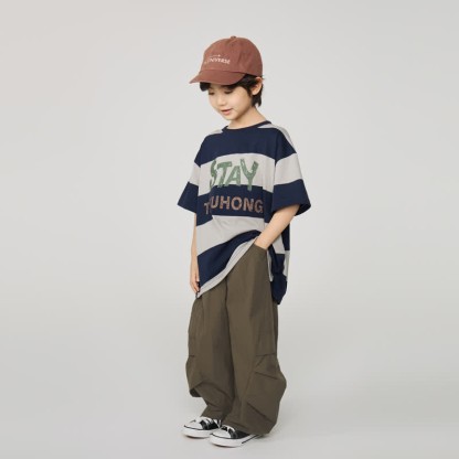 Kid Boy Plain Worker Loose Pants - image 12