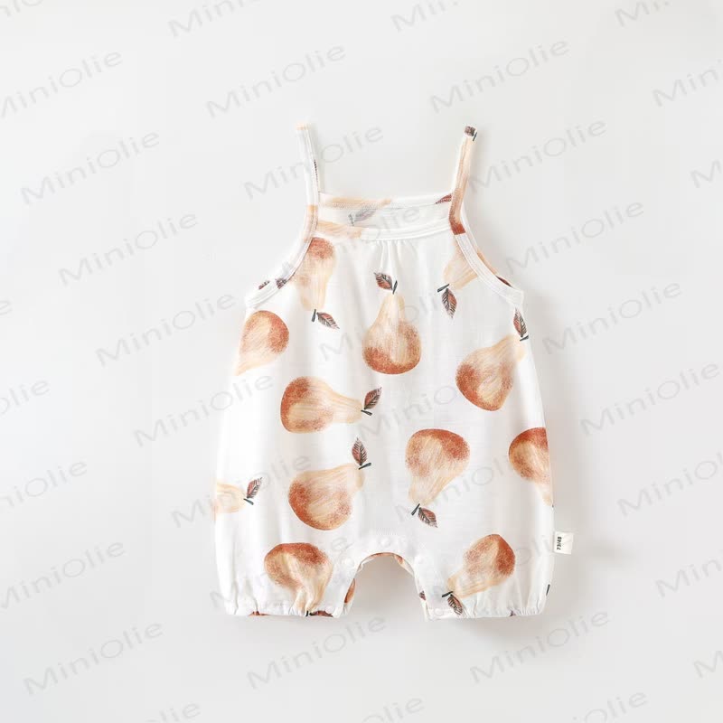 Baby Soft Suspender Romper - Pear - 3-4T - image 4