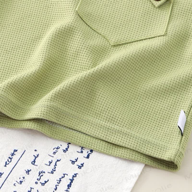 Toddler Solid Color Waffle Pocket Top and Shorts 2-piece Set - image 14