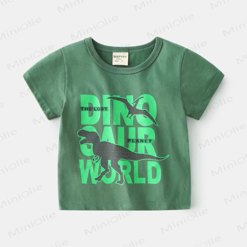 Toddler Boy Cartoon Dinosaur Printed T-Shirt - Green - 8Y - image 5