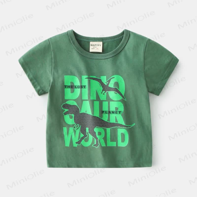 Toddler Boy Cartoon Dinosaur Printed T-Shirt - Green - 8Y - image 5