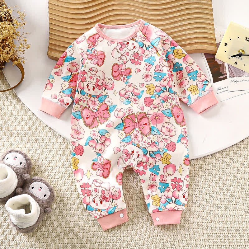 Baby Cute Animals Contrast Color Romper - Rabbit - 18-24M - image 16