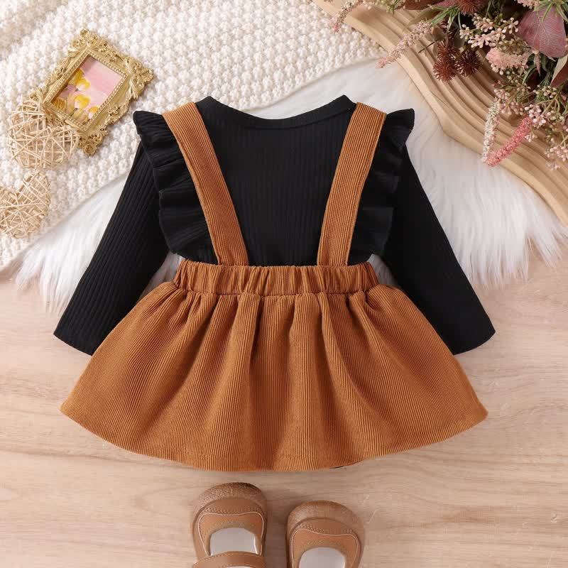 Baby Girl Solid Color Romper Sleeveless Dress - image 3