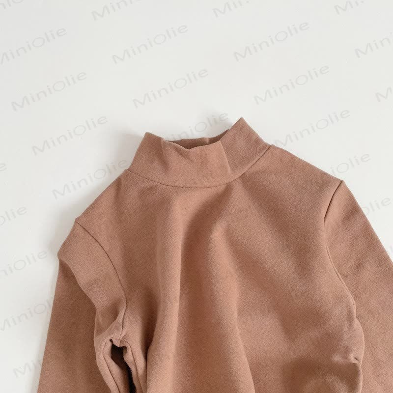 Toddler Retro Solid Color Soft T-shirt - Khaki - 9-11T - image 9