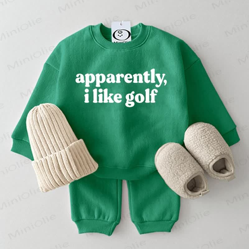 APPARENTLY I LIKE GOLF Baby 2-Piece Set - Green - 2-3T - image 8