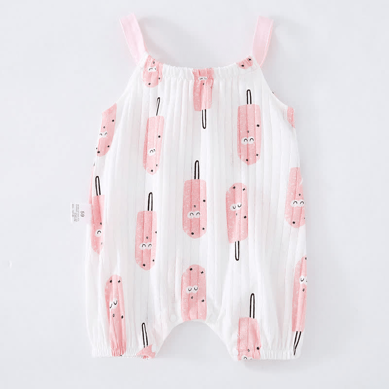 Baby Newborn Fruit Animal Strap Romper - Pink - 12-18M - image 4