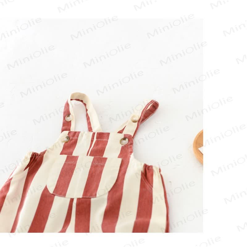 Baby Bear Adjustable Striped Overalls - image 4