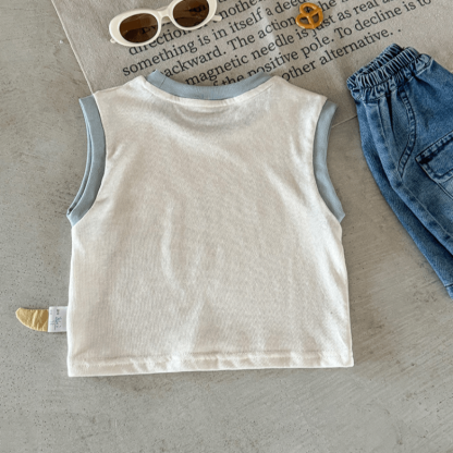 Baby Cute Animal Beige Tank Top - image 3