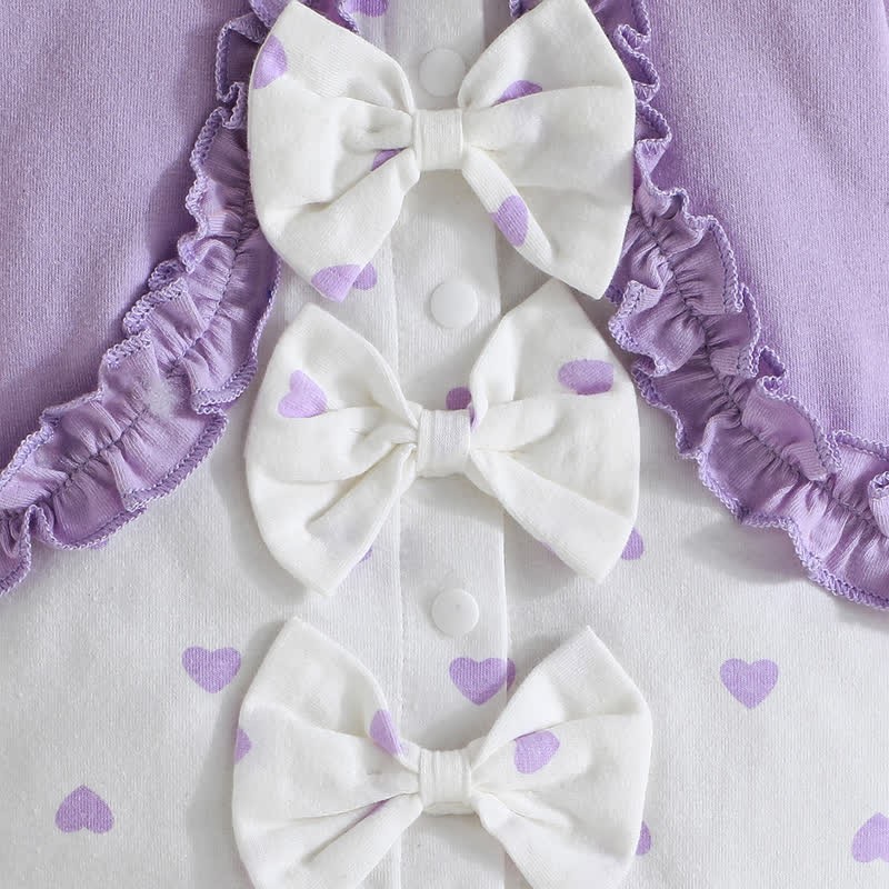 Baby Girl Bow Love Heart Romper with Headband - image 19