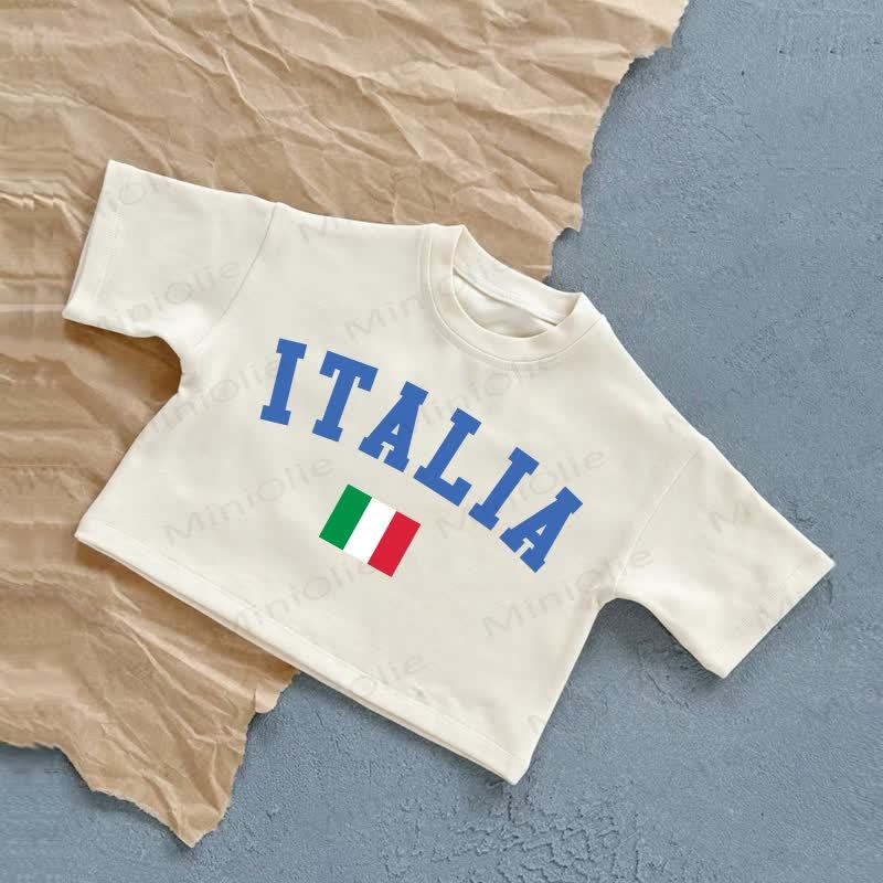 ITALIA Baby Summer Casual T-Shirt - White - 2-3T - image 1
