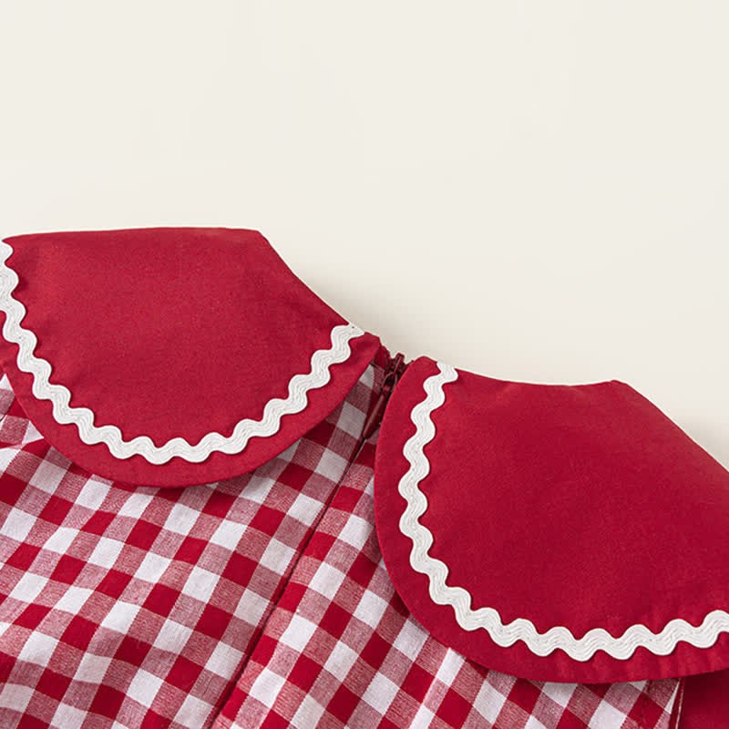 Toddler Apple Red Plaid Sleeveless Dress - image 6