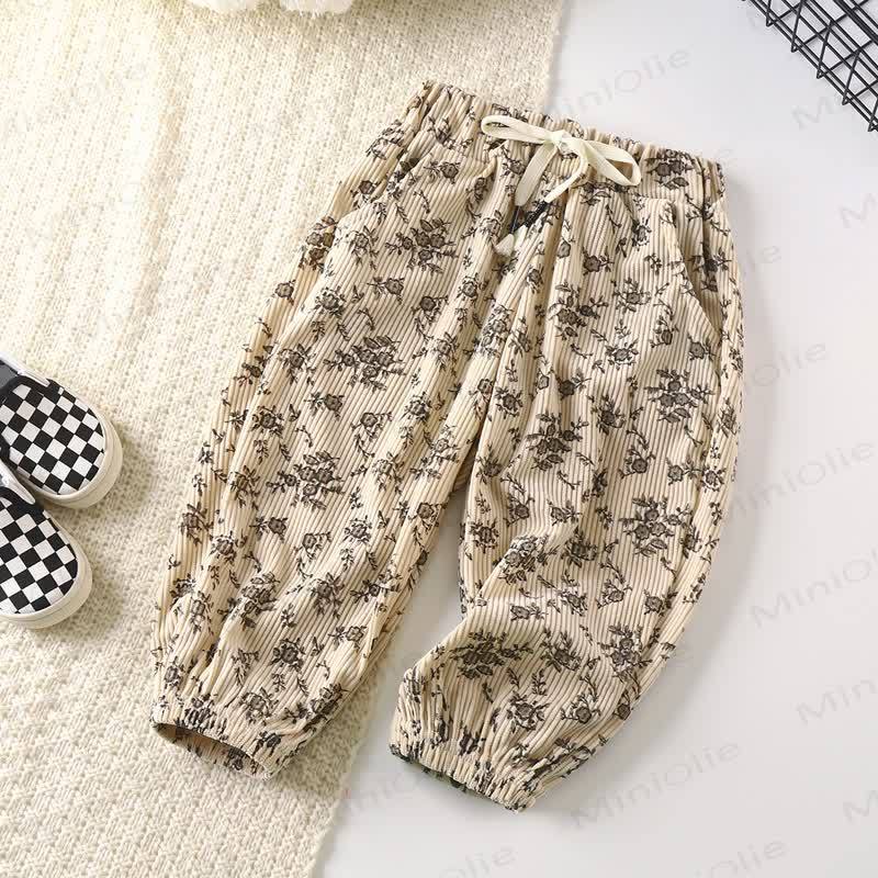 Baby Toddler Retro Corduroy Design Pants - Beige - 6-7T - image 10