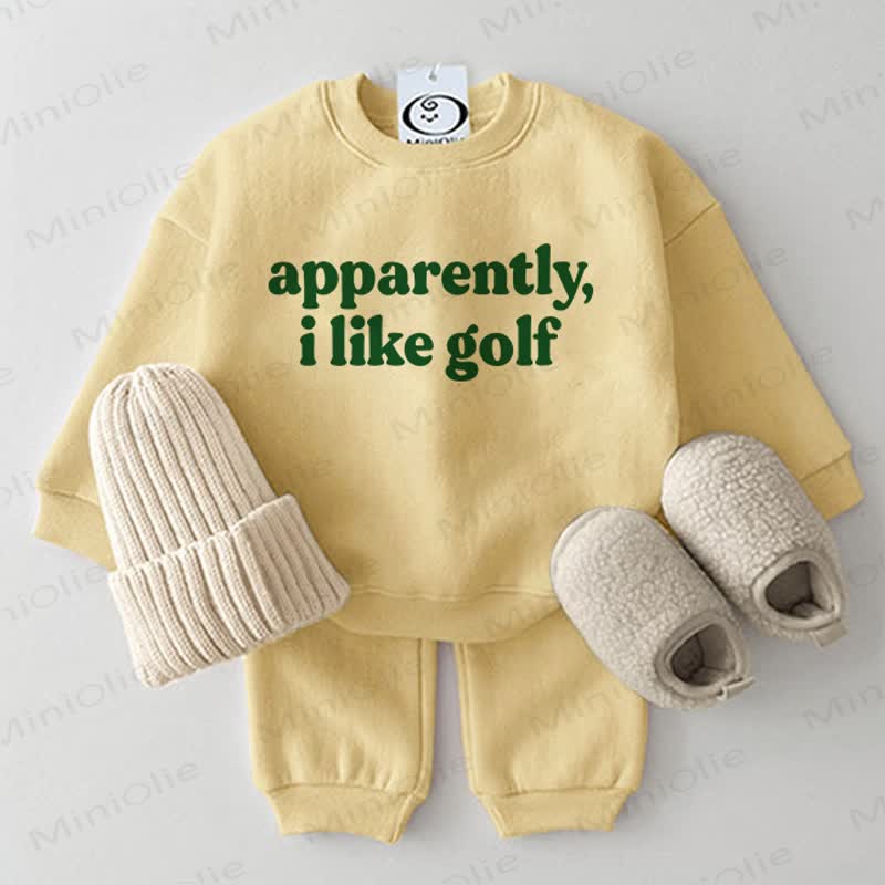 APPARENTLY I LIKE GOLF Baby 2-Piece Set - Yellow - 2-3T - image 7