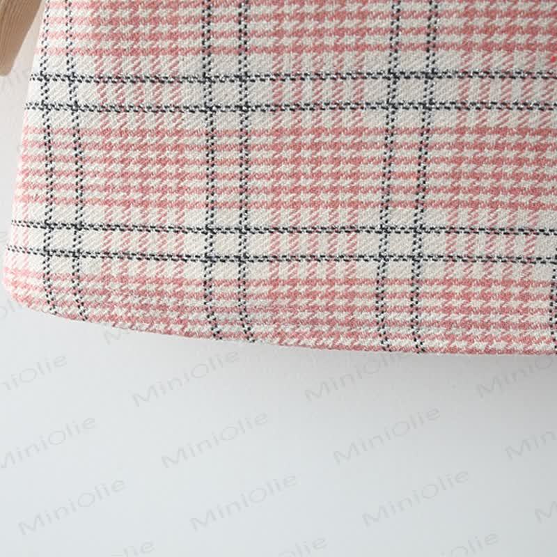 Baby Plaid Dress with Flower Bag - image 9