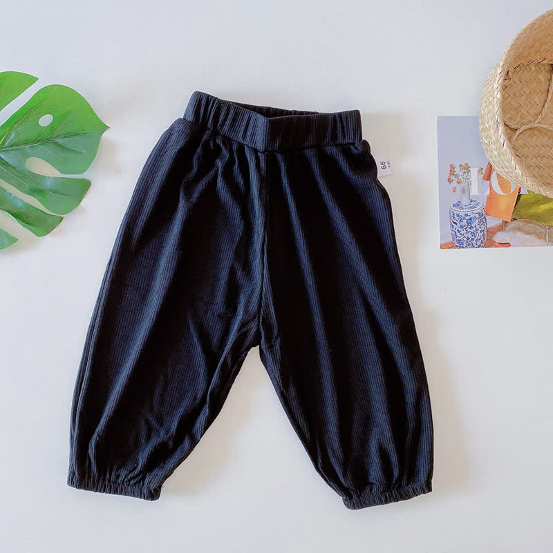Baby Modal Solid Color Basic Soft Pants - Black - 2-3T - image 17