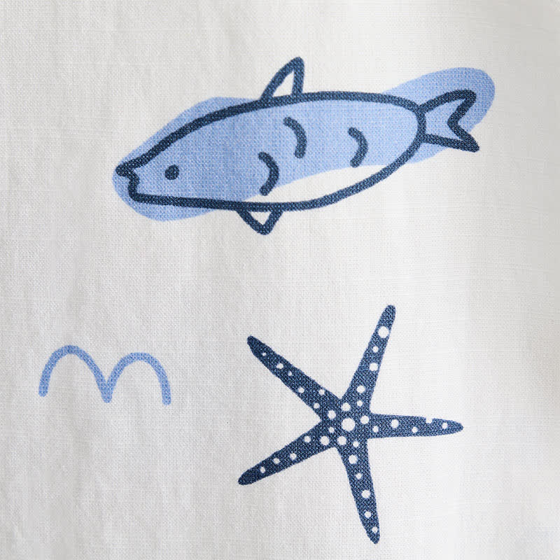 Toddler Boys White Fish Print Shirt and Shorts 2-piece Set - image 7