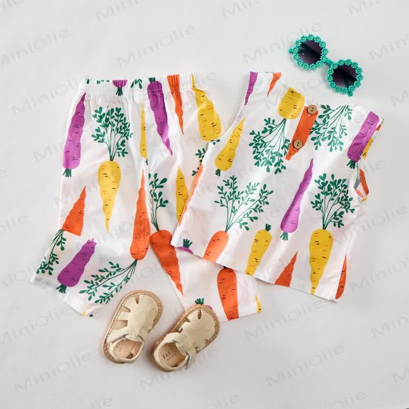 Baby 2-Piece Carrot Beige Sleeveless Set - image 3