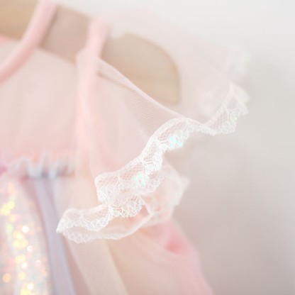 Toddler Glitter Bow Mesh Charming Dress - image 6