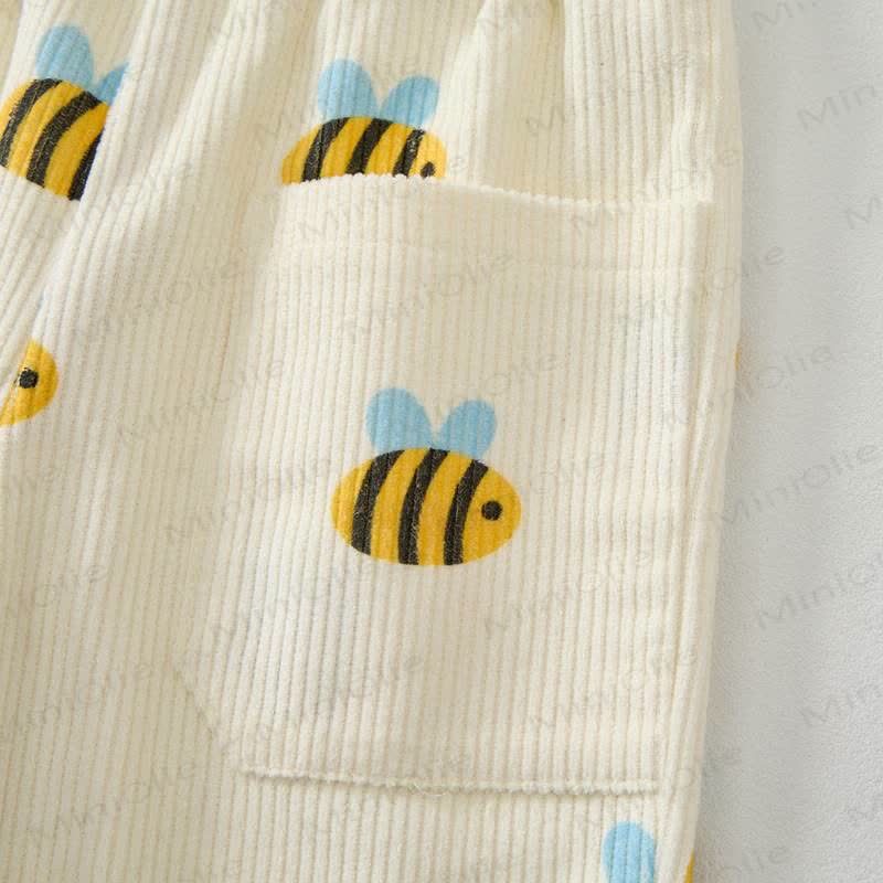 Baby Toddler Bee Print Corduroy Pants - image 4