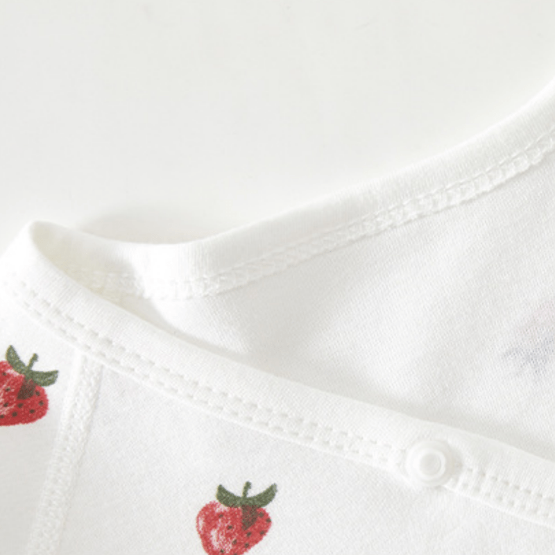 NICE HAPPY LOVELY Baby Fruits Kimono Romper with Bib - image 7