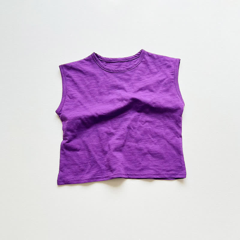 Body Toddler Solid Color Stripe Tank Top - Purple - 5-7T - image 17