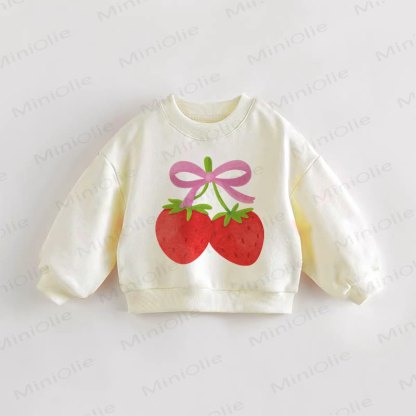 Baby Toddler Strawberry Cream Sweatshirt - Cream - 3-5T - image 1