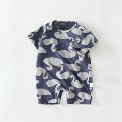 Baby Animal/Fruit Summer Romper - Blue Swan - 18-24M - image 4