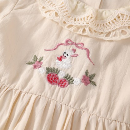 Toddler Strawberry Bow Bunny Sweet Dress - image 17
