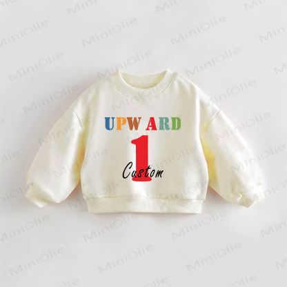 Custom Name Baby Sweatshirt with Bithday Age - image 1