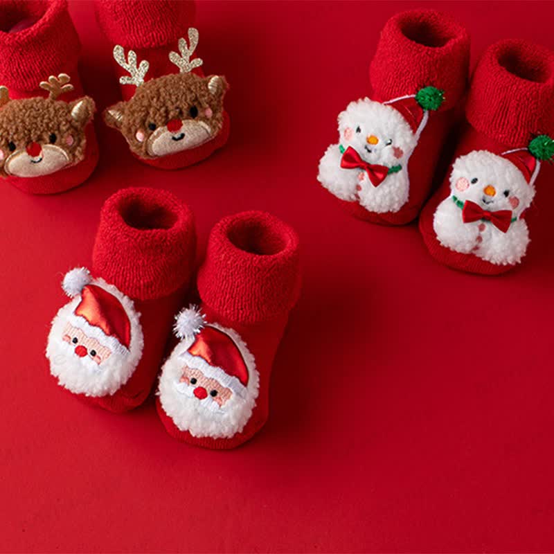Baby Toddler Fleece Lined Christmas Socks - image 10